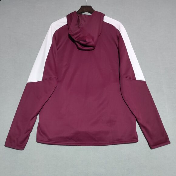 Under Armour Storm Fleece Hoodie Men's Large Maroon White Sweatshirt Sweater NEW - Picture 3 of 14